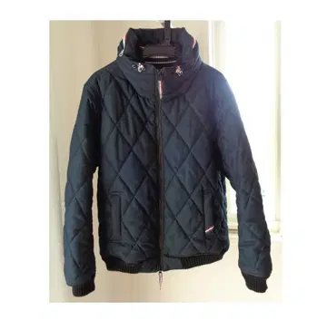 BEAMS 볼륨 넥 퀼트 블루종