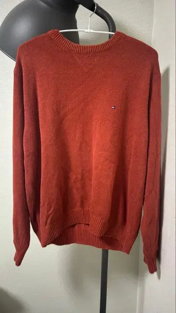 TOMMY HILFIGER 오렌지 니트 스웨터
