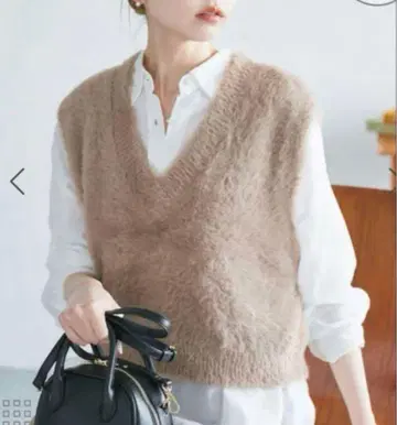 [ ROPE' PICNIC ] 숏 페더 니트 베스트