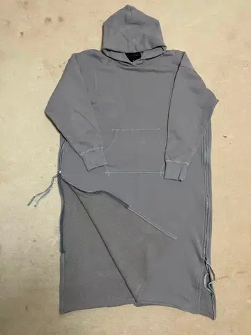 MICA & DEAL 후드 부착 롱 원피스 그레이지