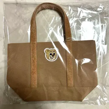 택 포함 미사용 새상품 올드 테디걸 와펜 토트백 베이지