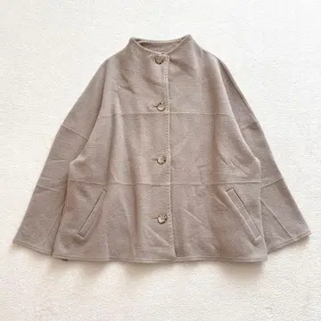 KEIKO KISHI 노카라 울 니트 자켓 오버 사이즈