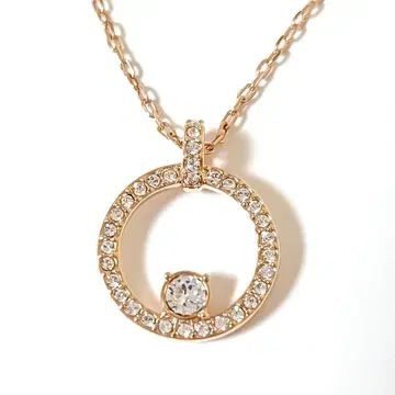 새상품급 스와로브스키 목걸이 골드 파베 서클 SWAROVSKI