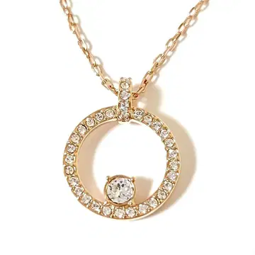 새상품급 스와로브스키 목걸이 골드 파베 서클 현행 모델