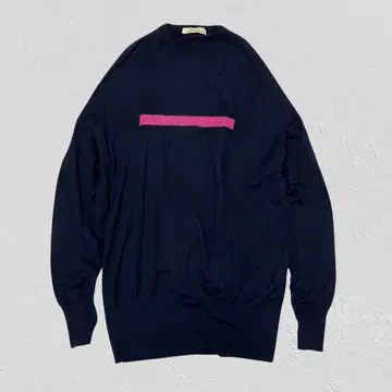 BLANC basque 센터라인 드롭 숄더 니트 네이비 38