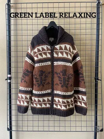GREEN LABEL RELAXING 카우친 스웨터 자켓 애로우즈