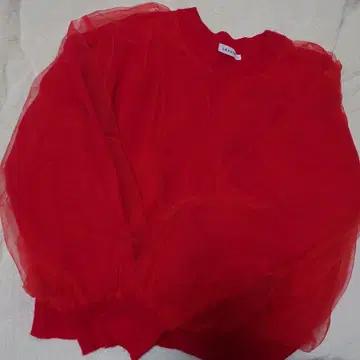 LEPSIM 레드 튤 긴팔 니트