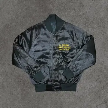 90s 바시티 자켓 자수 안감 퀼팅 봄버 자켓 박스 실루엣