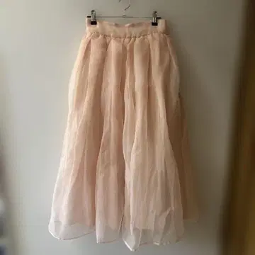 벌스데이 바쉬 쉬폰 플레어 스커트 M 핑크