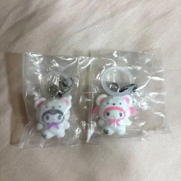 산리오 캐릭터즈 메지루시 액세서리 복슬복슬 스노우 마이멜로디 & 쿠로미