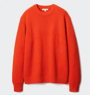 UNIQLO JWA 리브 크루넥 스웨터 JW 앤더슨 오렌지 M