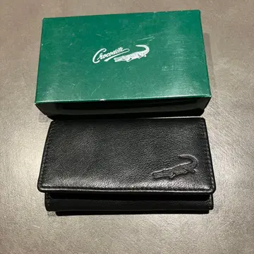 Crocodile 블랙 가죽 키케이스 박스 포함