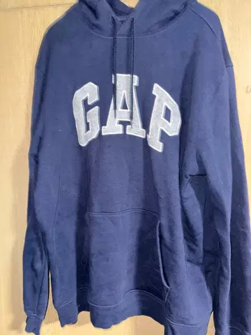 GAP 네이비 로고 후드 부착 후드티