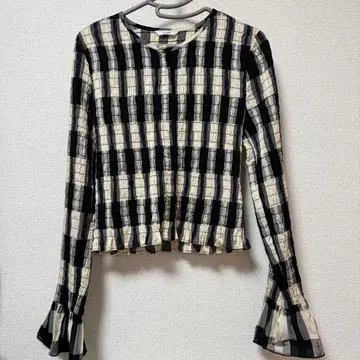 CLANE 셔링 디자인 블라우스 믹스 size1