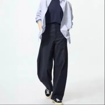 유니클로 저지 배럴 레그 팬츠