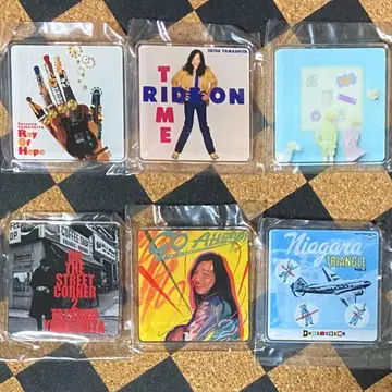 야마시타 타츠로 어쿠스틱 라이브전 CD 재킷 아크릴 배지 6종 세트