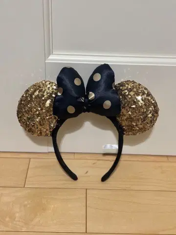 미키 미니 귀 머리띠 골드