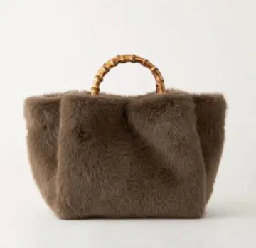 green lablre relaxing 대나무 핸들 퍼 백