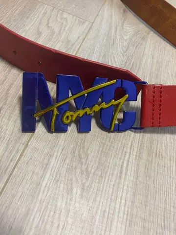 Tommy NYC 로고 가죽 벨트 M 사이즈