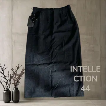 INTELLECTION 인텔렉션 롱 타이트 스커트 다크 그레이