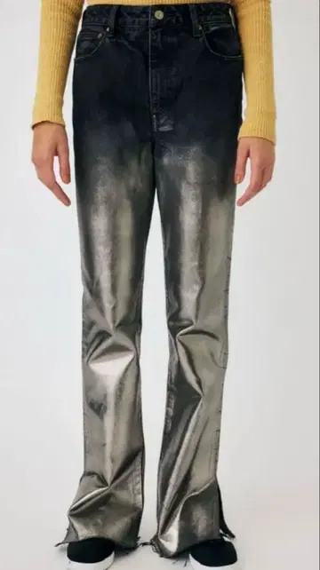 moussy 스키니 팬츠 블랙 실버