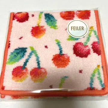 새상품 FEILER 체리 도트 손수건 파우치 페일 핑크 (WEB 한정판)