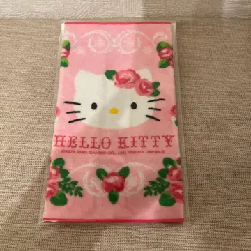 로즈 헬로키티 손수건 타월 핑크