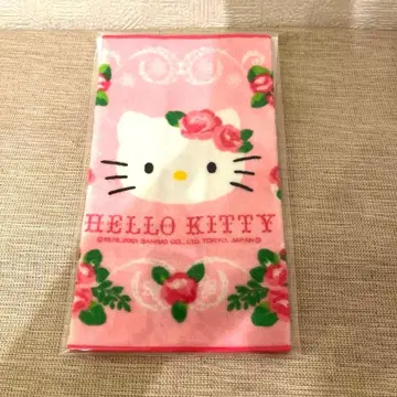 로즈 헬로키티 손수건 타월 핑크
