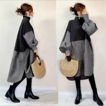 넉넉한 원피스 모노톤 긴팔  가을/겨울