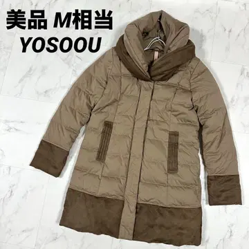 [ 새상품급 ] YOSOOU 요소오 다운 코트 숄카라 미들 기장 M 상당
