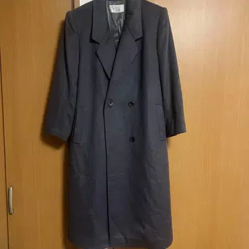 새상품급 Fukaki 캐시미어 100% 더블 체스터 코트 그레이 계열