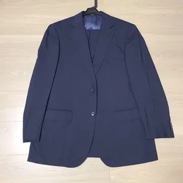 Savile Row 네이비 스트라이프 비즈니스 정장