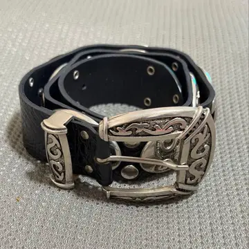 이탈리아제 NANNI(난니) 네이비 콘초 장식 은색 버클 실버 여성용