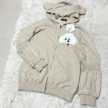 택 포함 미사용 새상품 Ne-net 푸들 패치 쭈리 후드티