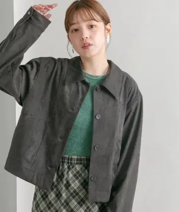 KBF 페이크 스웨이드 숏 자켓