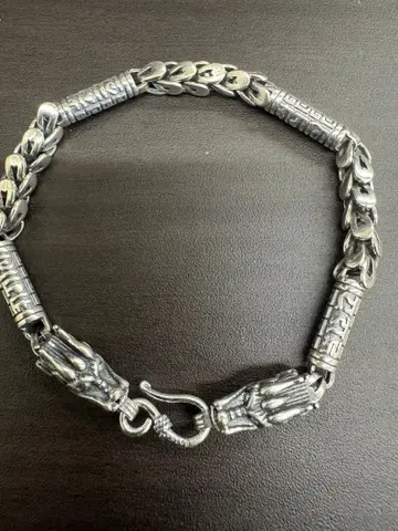 실버 925 소재 용 팔찌