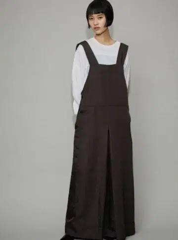 ADAM ET ROPE' 와이드 턱 오버롤 스커트