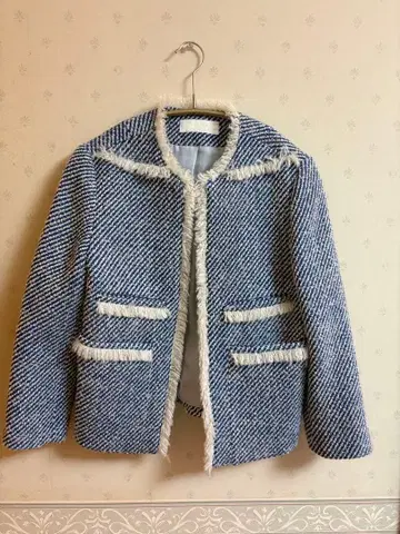 볼지 노카라 트위드 자켓