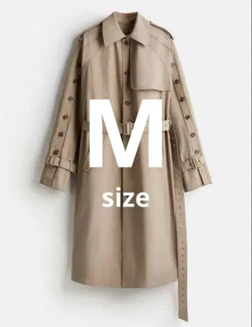 rokh H&M 버튼 디테일 트윌 트렌치코트