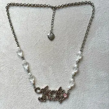 엔젤릭 프리티 로고 목걸이 실버