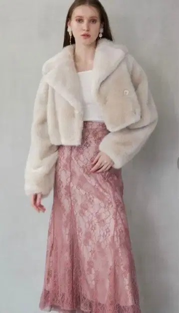 밑단 튤 레이스 머메이드 스커트 머큐리 듀오