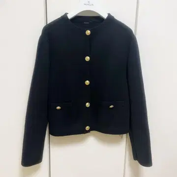 anuans 오리지널 버튼 노카라 니트 자켓