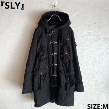 Y2K [ SLY ] 후드 부착 모즈 코트 블랙 M