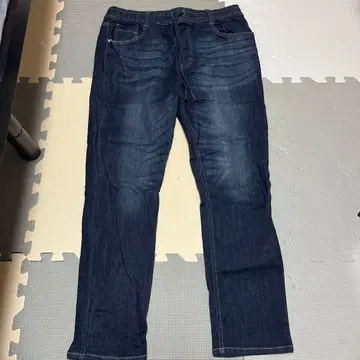 다크 블루 스트레이트 레그 데님 허리 84-94cm