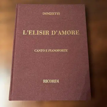 도니제티 [ 사랑의 묘약 ] 오페라 악보 패브릭 소재 리코르디사