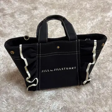 질 바이 질 스튜어트 JILLSTUART 프릴 토트 대 블랙