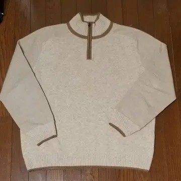 제냐 스포츠 하프 지퍼 스웨터 베이지 하이넥 미사용 새상품 XXL