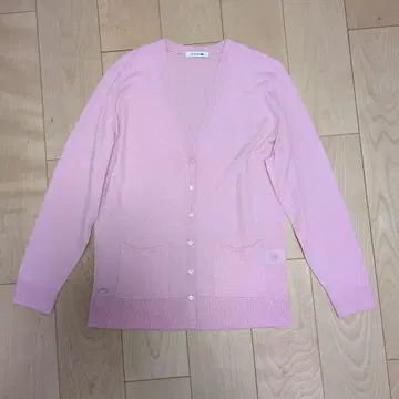 LACOSTE 핑크 가디건 사이즈 40