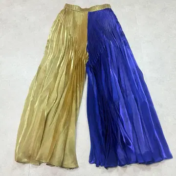 새상품급 UN3D. 오리가미 플리츠 오간자 바이컬러 팬츠