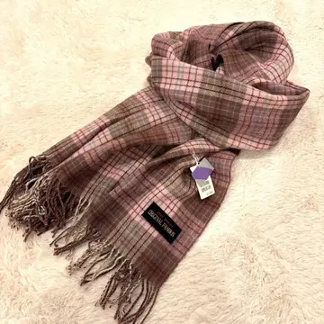 새상품 ORIGINAL FASHION 핑크 계열 체크 스톨